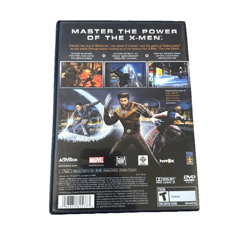 X-Men: The Official Game (Sony PlayStation 2, 2006) No Manual CIB PS2
